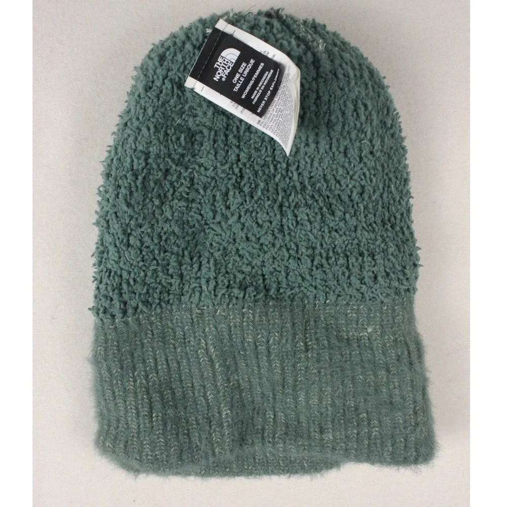 The North Face Salty Bae Lined Beanie Dark‎ Sage One Size Womens Fuzzy Cozy Hat